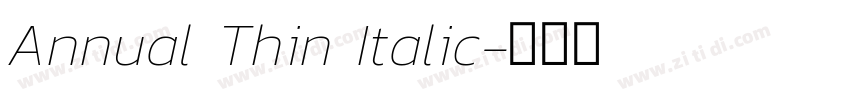 Annual Thin Italic字体转换